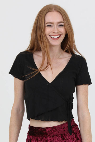 Morgan wrap top