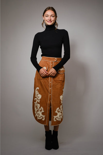 Blue B Patch Skirt