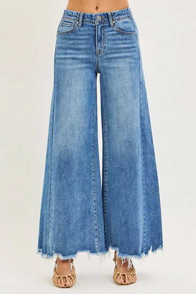 ONLINE EXCLUSIVE RISEN High Rise Ankle Wide Jeans