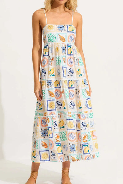 ONLINE EXCLUSIVE Summer Floral Print Tiered Maxi Cami Dress