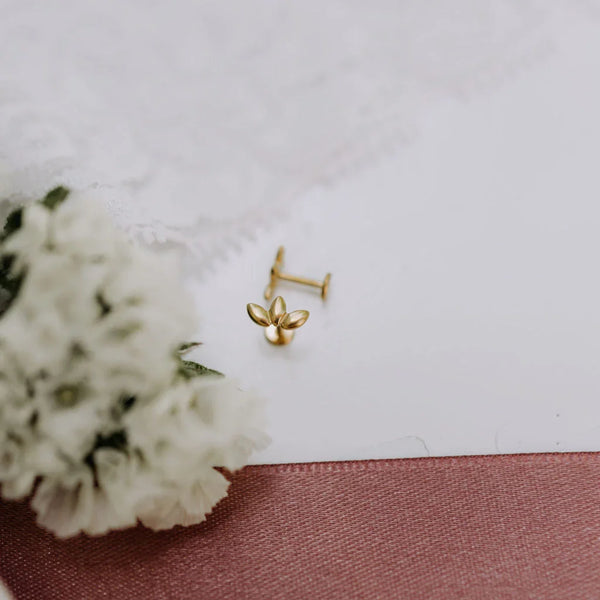 ONLINE EXCLUSIVE Lotus Flat Back Studs