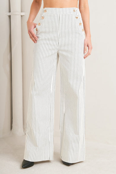 ONLINE EXCLUSIVE - Effortless form striped woven pants