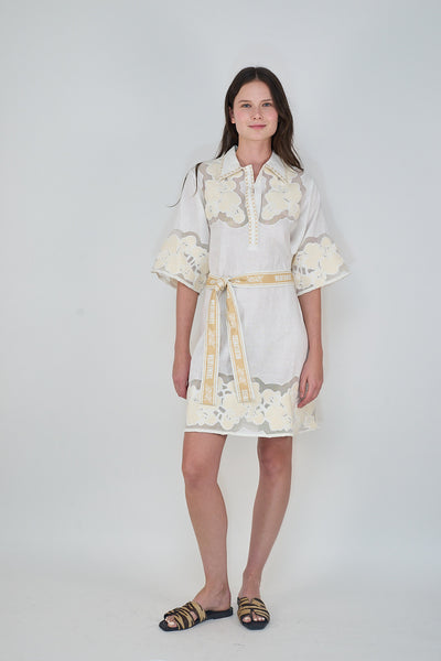 Las Sureñas White Wild Flower Dress