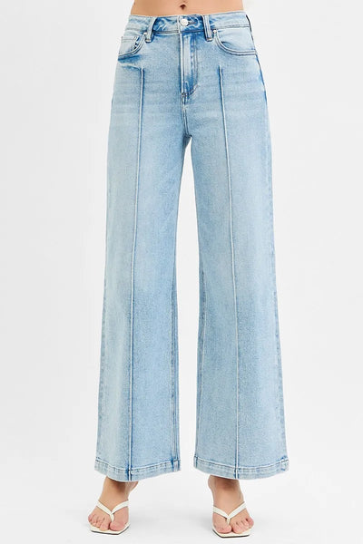 ONLINE EXCLUSIVE RISEN High Waist Wide Leg Pintuck Detailed