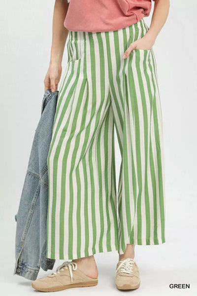 ONLIN EXCLUSIVE Umgee Vertical Stripe Wide Leg Pants