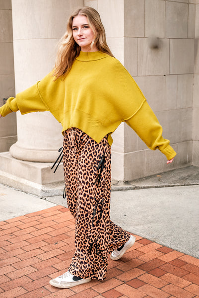 Leopard Bow tie Pants
